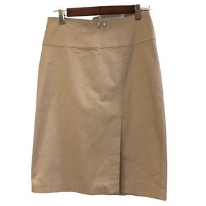 BANANA REPUBLIC PENCIL SKIRT KHAKI TAN SIZE 2